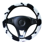 SHIYAO Steering Wheel Covers for Car, Cows Print Car Steering Wheel Cover for Women Men, Universal 15 Inches Car Accessories(Black)